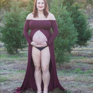 Maroon Maternity Dress